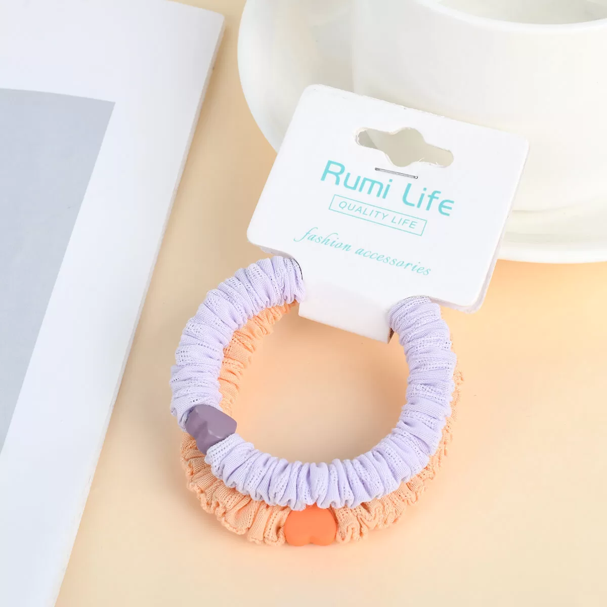 Heart Ruffled Hair Ties for Kids