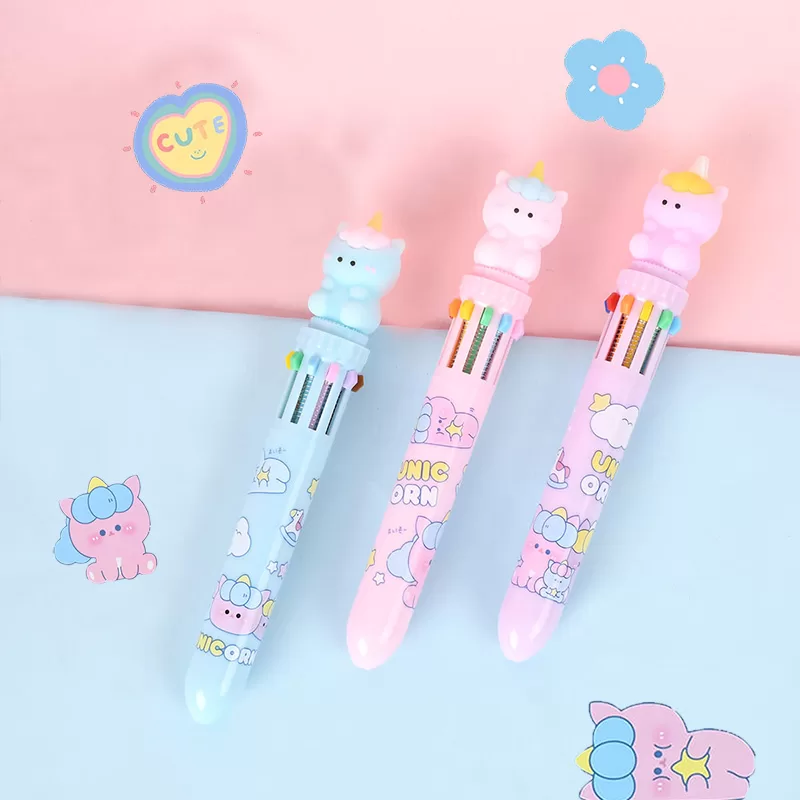 Unicorn Ballpoint Pen-10 Color