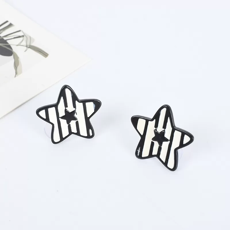 Acrylic Pentagram Stud Earrings
