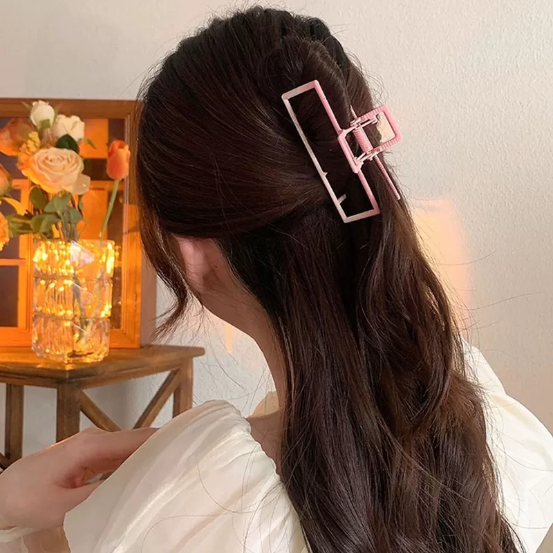Gradient Rectangular Hair Claw Clip Big Size