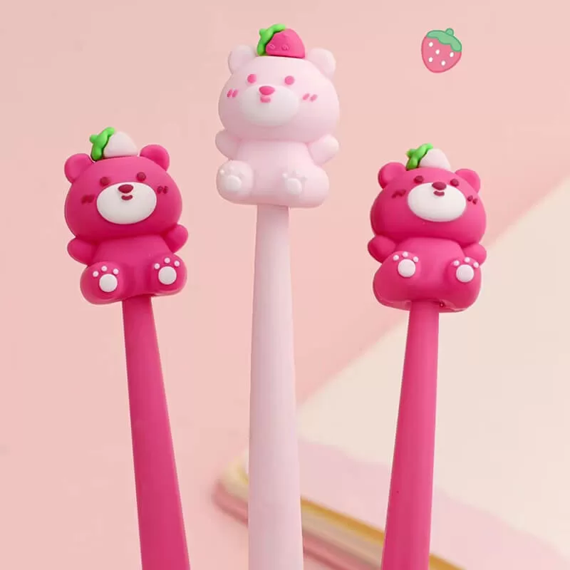 Strawberry Bear Gel Pen