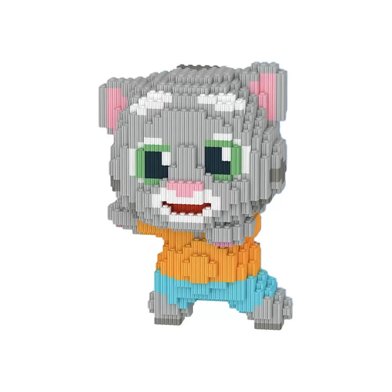 Cat Building Block-Gray, Large Size