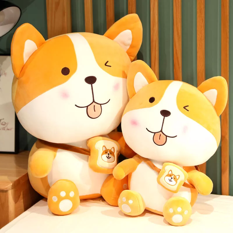 Winking Corgi Dog Stuffed Toy 15.75"