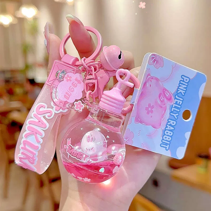 Cute Bulb Bunny Keychain