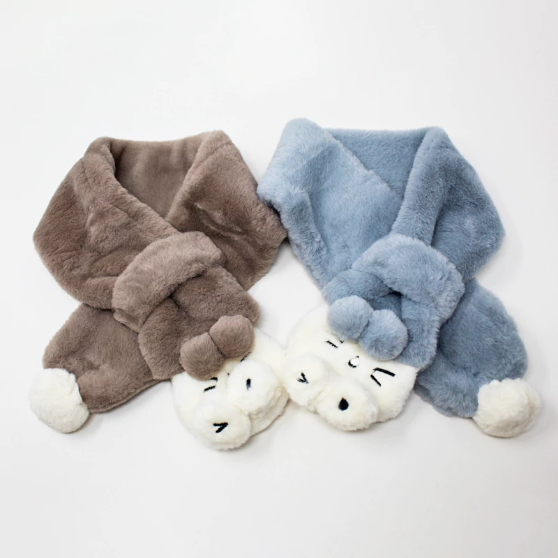 Kitten Kids Warm Scarf Super Soft and Fluffy