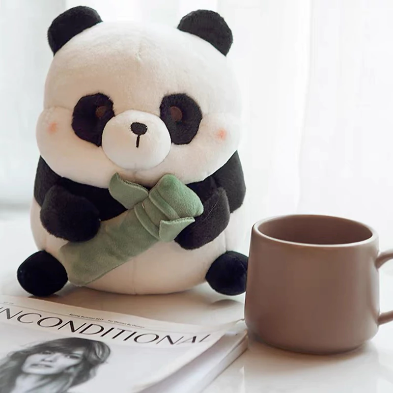 Panda Plush Toy Holding Bamboo 7.9 inches