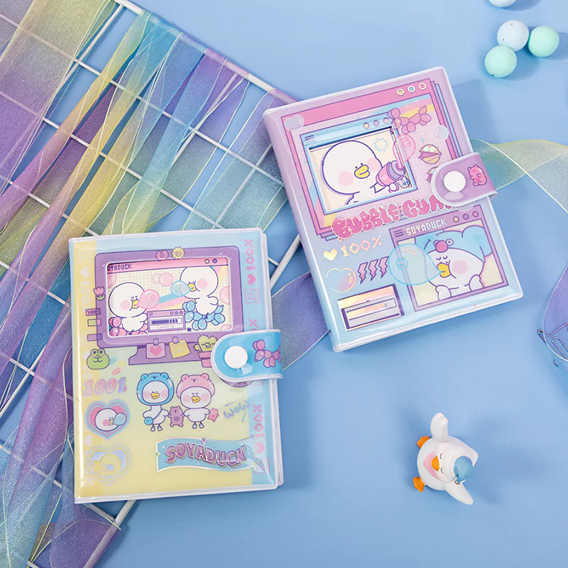 Cute Duck Notebook with Color Pages&Plastic Cover