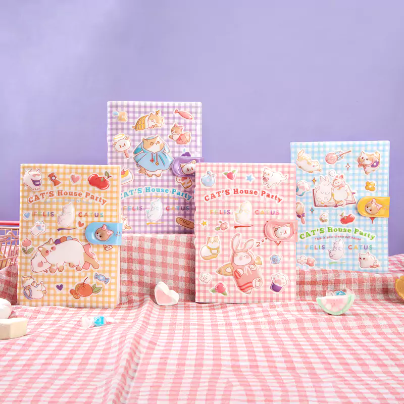 Color Pages 36K Cartoon Notebook - Cat House Theme