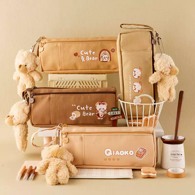 Large Cute Bear Multi-layer Pencil Case