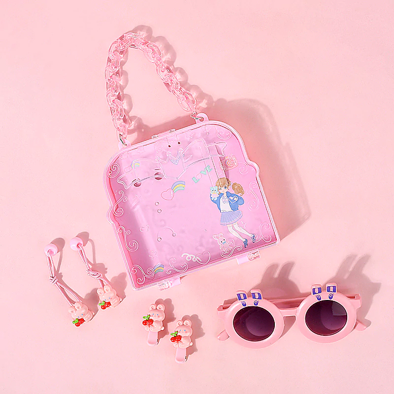 Children's Cartoon Sunglasses and Hair Ties Set