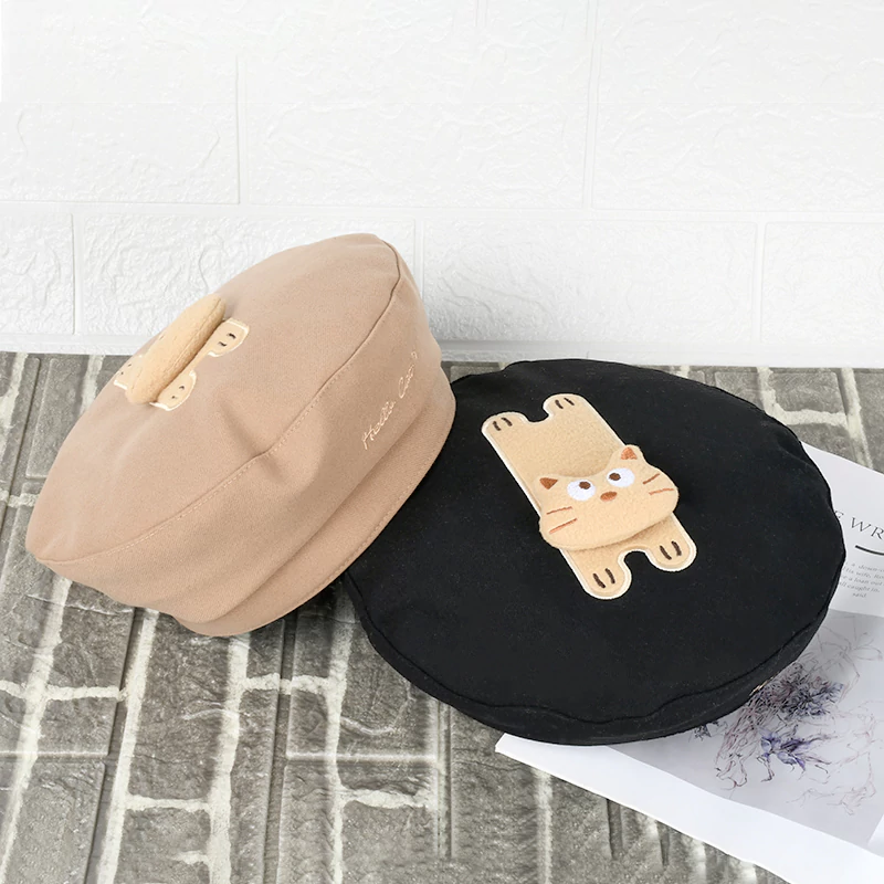 Korean Style Cat Pattern Beret