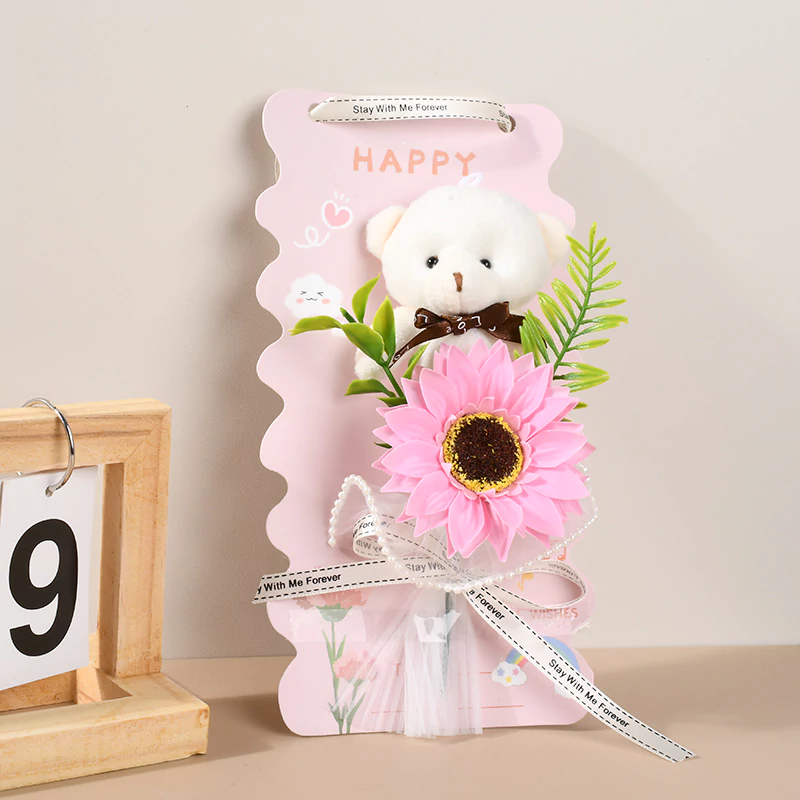 Fake Sunflower with Bear