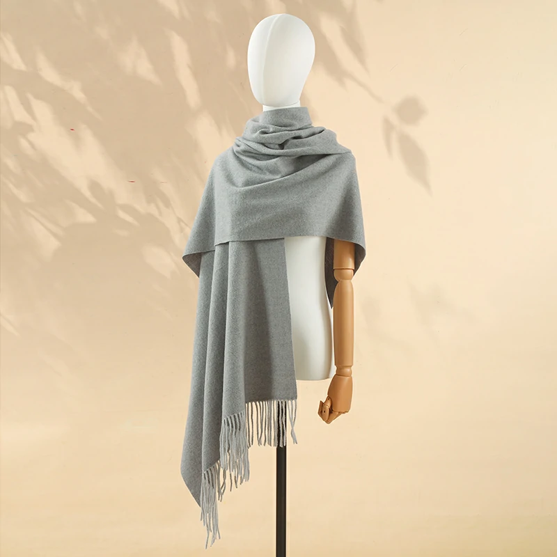 Winter Large Shawls Women Scarfs - Grey