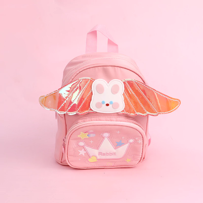 Angel Bunny Kids Backpack - Pink