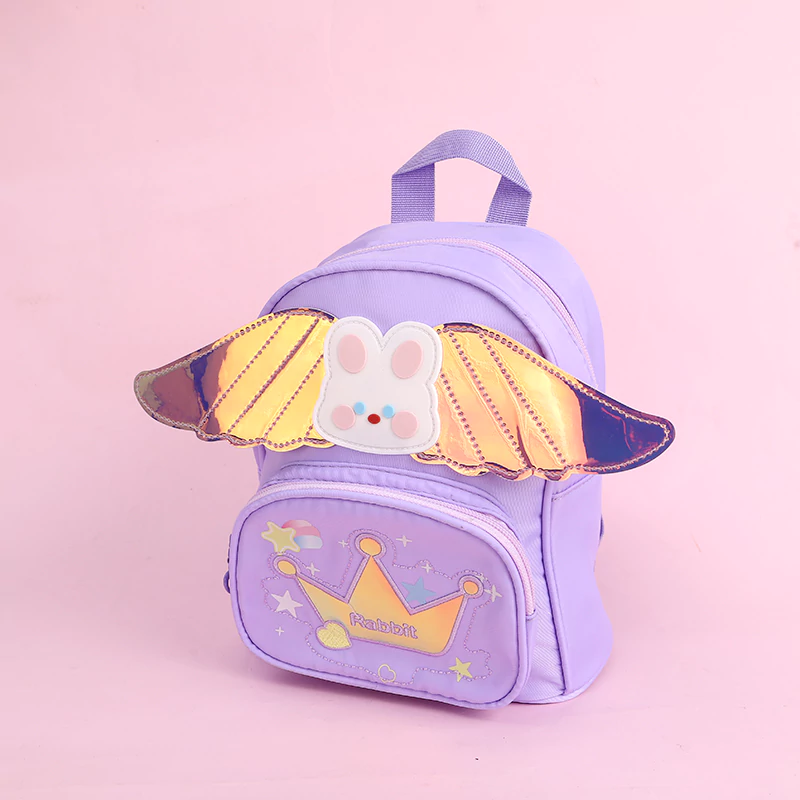 Angel Bunny Kids Backpack - Purple