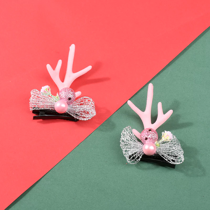Christmas Antler Hair Clip Set