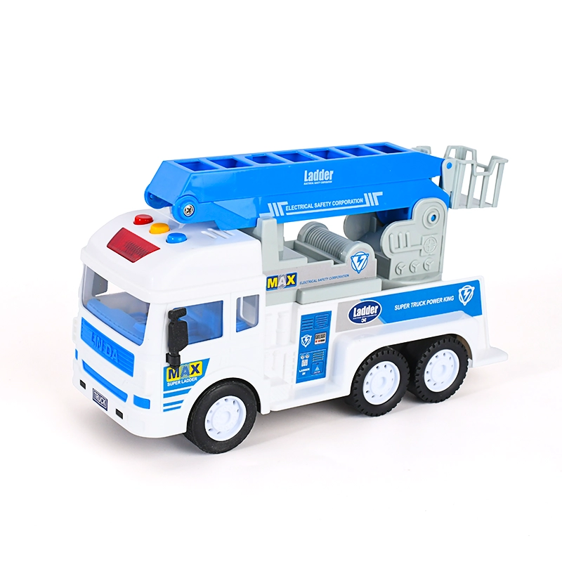 Inertial ladder toy car - blue