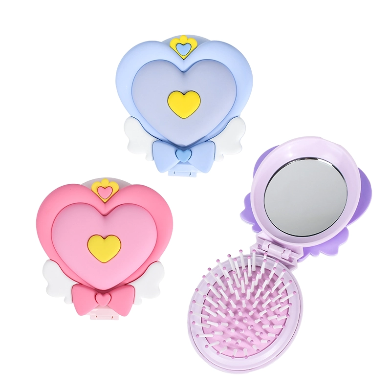 Magic Foldable Hair Brush with Mirror