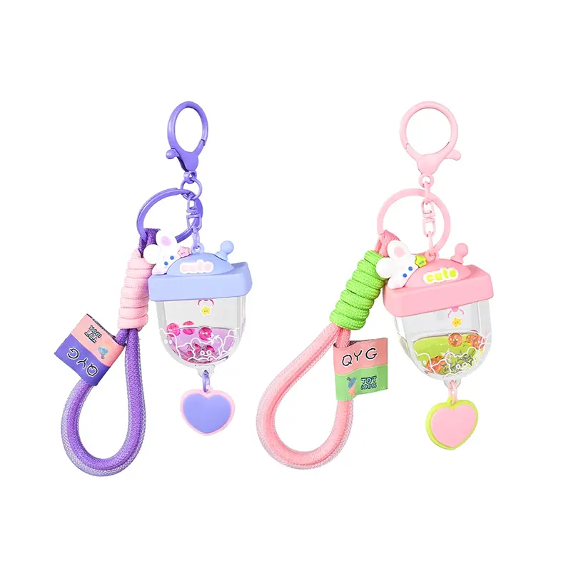 Bunny Liquid Floating Keychain