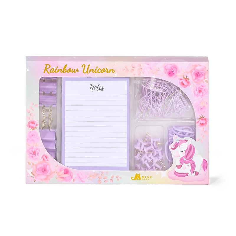 Unicorn Notebook&School Supplies Set-Purple