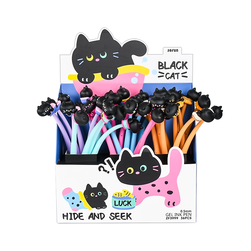 Black Cat Shake Gel Pen