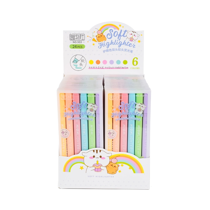 Simple Dual Tip Highlighter 6pcs