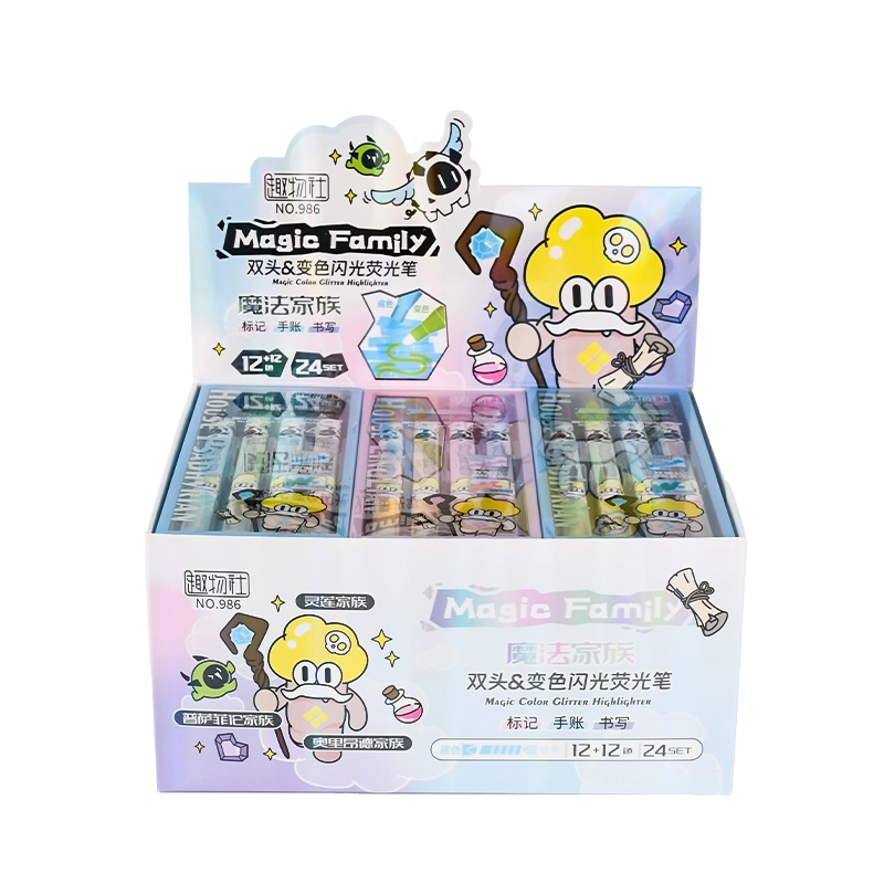 Magic Family Dual Tip Highlighter 4pcs