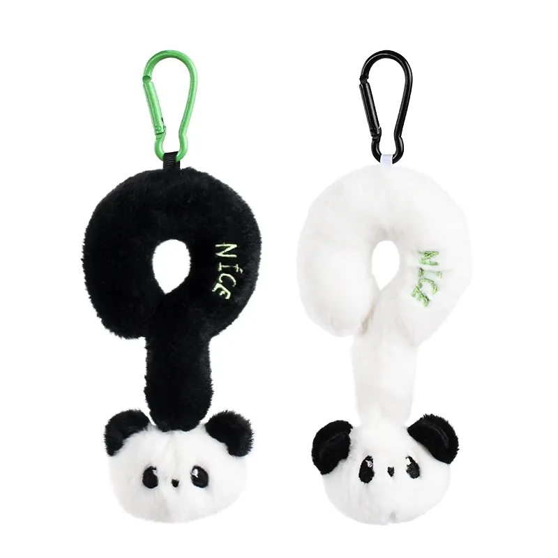 Plush Question Mark Panda Keychain