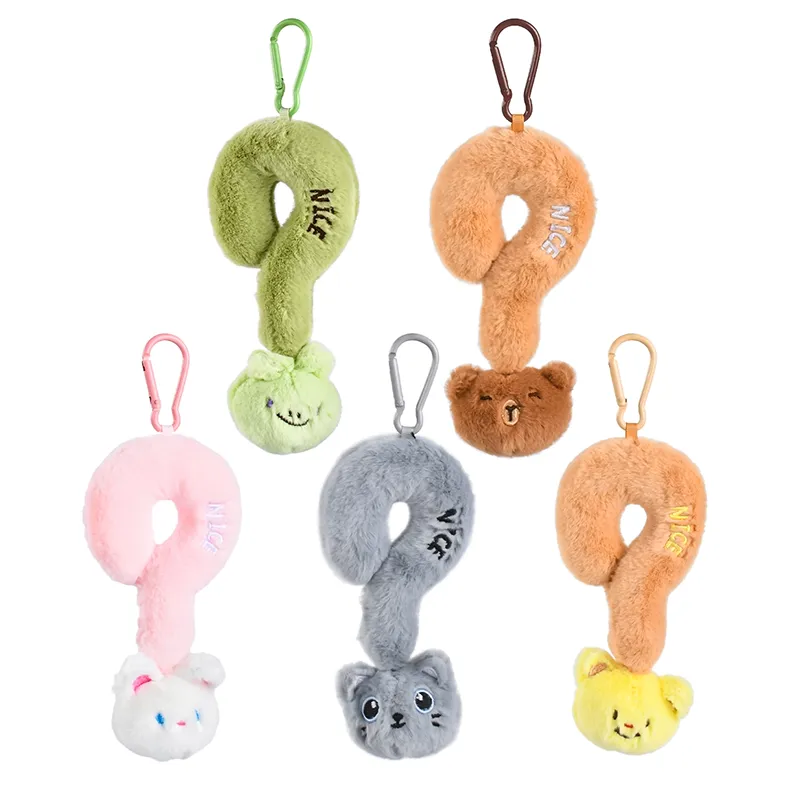 Plush Question Mark Animal Keychain