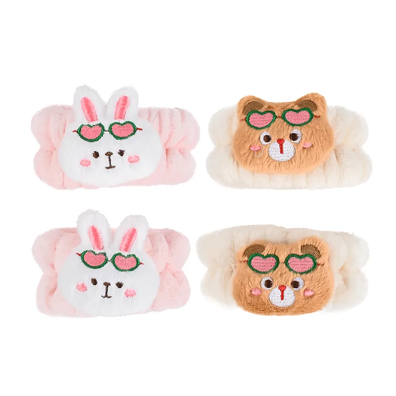 Bear Face Wash Wristband-Cream yellow/Pink