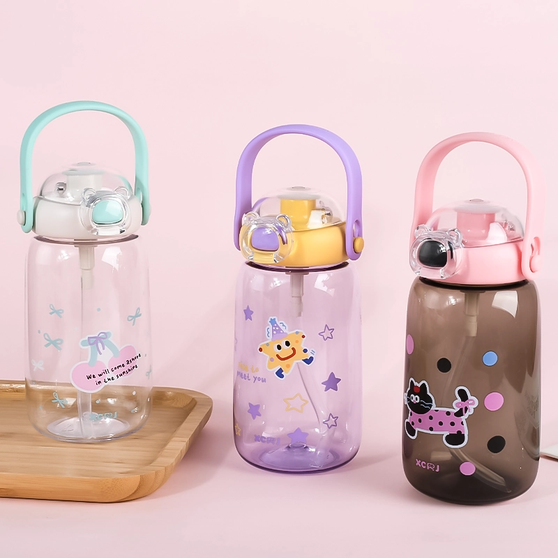 Cartoon Plastic Water Bottle 21.6oz