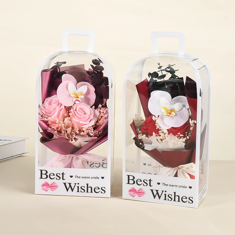 Fake Rose Moth Orchid Flower-Red And Pink