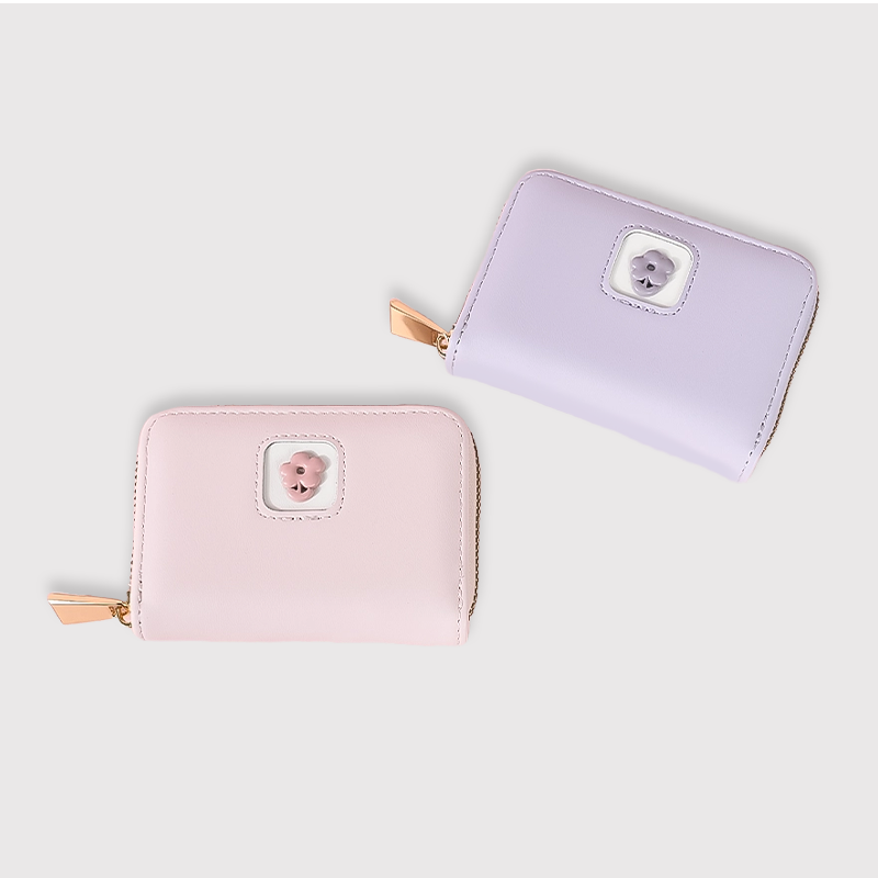 Simple Flower Accordion Card Holder Fashion Wallets