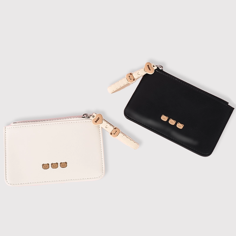 Bear Party Single Zipper Credit Card Holder Fashion Wallets