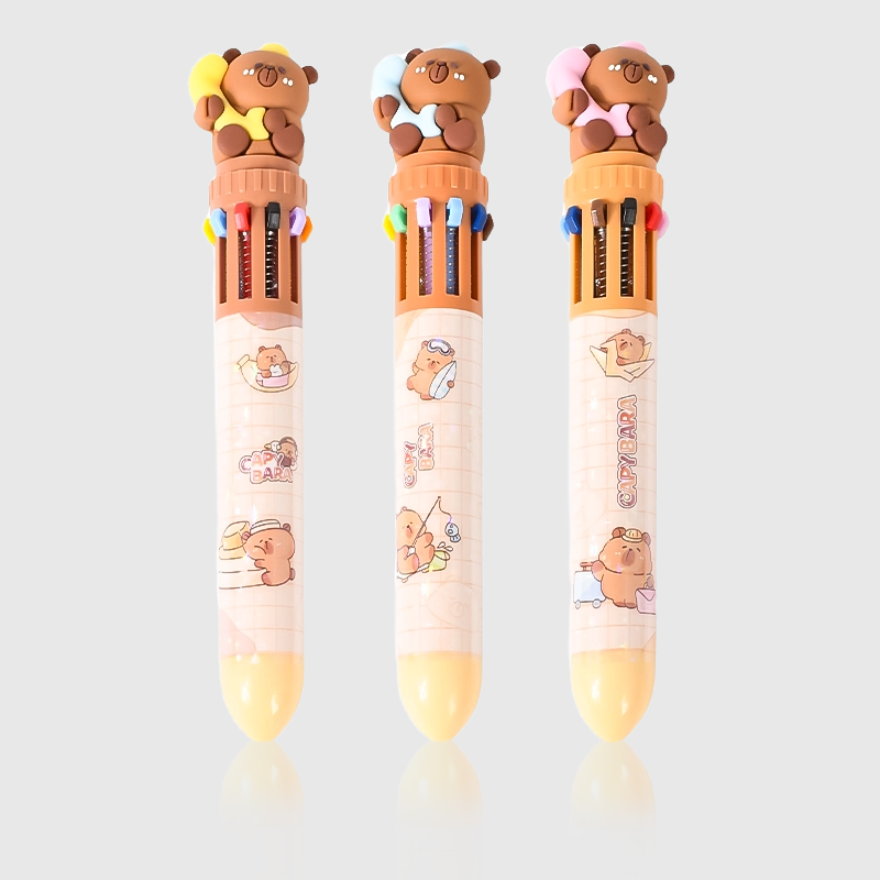 Morn Shine Sweet Daily Life Capybara Ten Color Ballpoint Pen Stationery