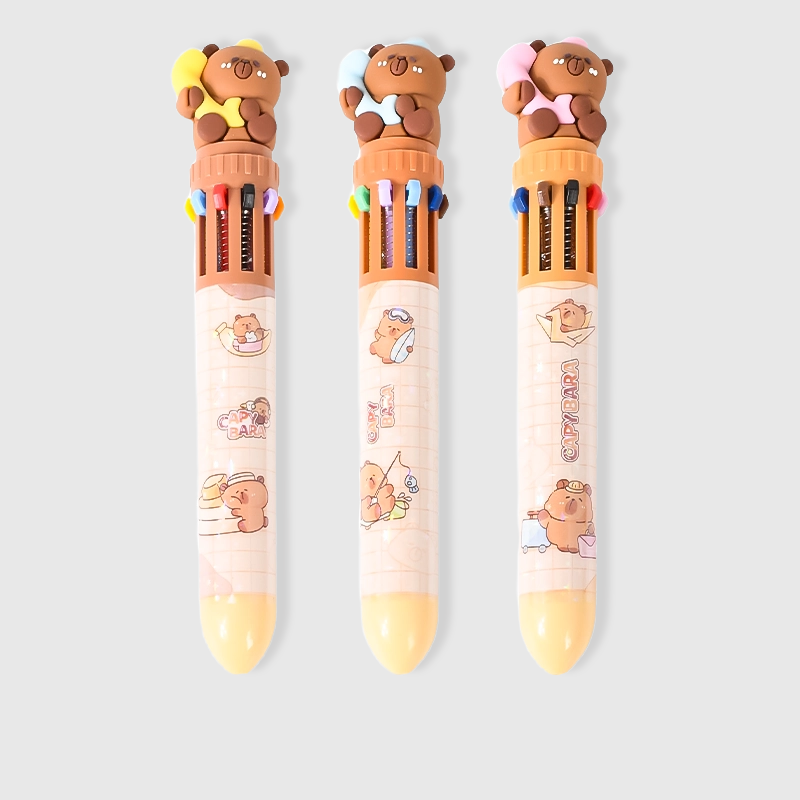 Morn Shine Sweet Daily Life Capybara Ten Color Ballpoint Pen Stationery